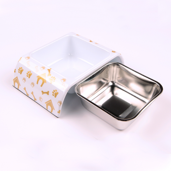 Миска для животных с рисунком будки, 18.5x12x4.5 см, 400 мл, белая Bobo Миска для животных с рисунком будки, 18.5x12x4.5 см, 400 мл, белая Bobo