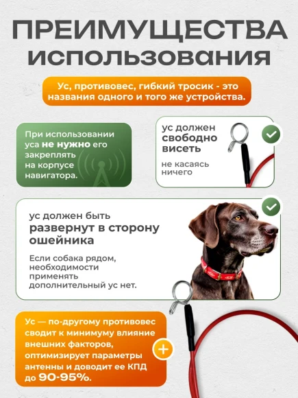 Запасной ус для антенн Соболь, СТВ-Урал, 49 см, стандарт Запасной ус для антенн Соболь, СТВ-Урал, 49 см, стандарт