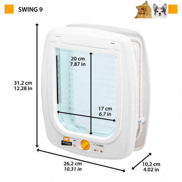 Дверь для собак Ferplast Swing 9 серая (модель: 72105021) Дверь для собак Ferplast Swing 9 серая (модель: 72105021)
