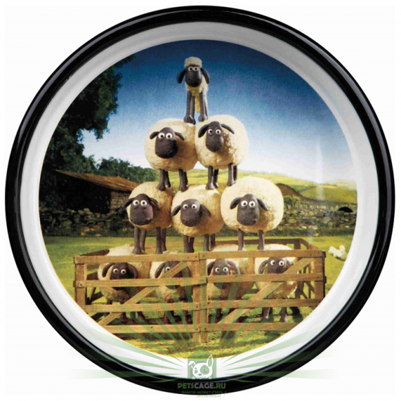 Коричневая керамическая миска Shaun the Sheep, 0.3 л/ø 12 см, Trixie 25046