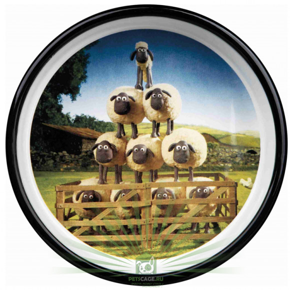 Коричневая керамическая миска Shaun the Sheep, 0.8 л/ø 16 см, Trixie 25047