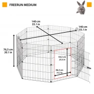 Металлический загон Freerun Medium для кроликов и морских свинок, Ferplast 57045817ZP Металлический загон Freerun Medium для кроликов и морских свинок, Ferplast 57045817ZP