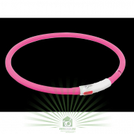 Мигающее кольцо для собак USB, силикон, XS–XL: 70 см Ø 10 мм, розовый, Trixie 12647 Мигающее кольцо для собак USB, силикон, XS–XL: 70 см Ø 10 мм, розовый, Trixie 12647