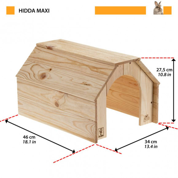 Деревянный домик для грызунов Hidda Maxi, Ferplast 84640920