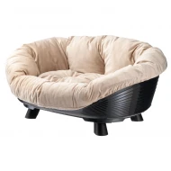 Лежанка Sofà Throne 6 для собак и кошек, черная, Ferplast 70156017