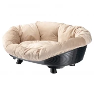Лежанка Sofà Throne 8 для собак и кошек, черная, Ferplast 70158017