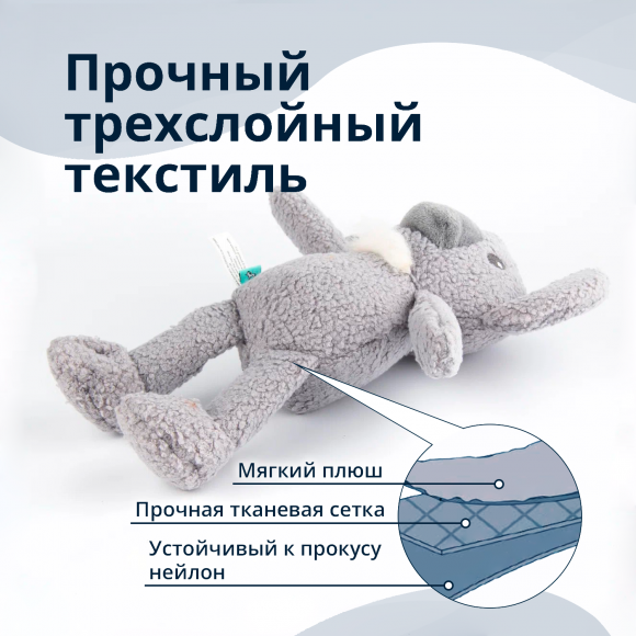 Игрушка для собак "Коала" серая 32 см, Tufflove WB24279-VA