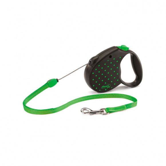 Рулетка Flexi Color Dots S, трос, 5 м 12 кг