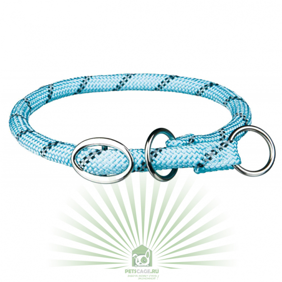 Ошейник-удавка Sporty Rope, L: 50 см/ø 13 мм, голубой, Trixie 14628