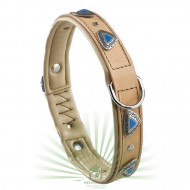 Ошейник GIOTTO C20/39 кожаный с декоративными элементами, бежевый Ошейник GIOTTO C20/39 кожаный с декоративными элементами, бежевый
