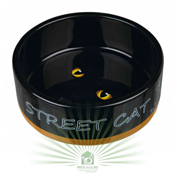 Миска керамическая Street Cat, 0.3 л, Trixie 24659 Миска керамическая Street Cat, 0.3 л, Trixie 24659