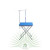 Выставочный стол, 60×45×h73-92 см, синий, Komondor TS-06_blue