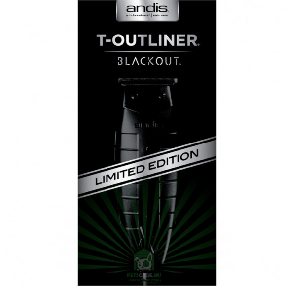 Машинка для окантовки Andis T-Outliner Blackout T-Blade Trimmer с адаптером. Артикул 05110