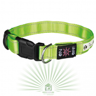 Светящийся ошейник для собак USB, L–XL, зеленый, Trixie 13077