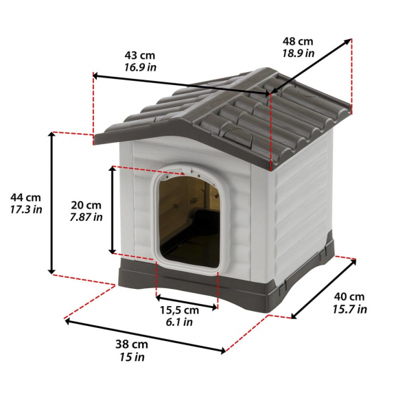 Будка для собаки Dogvilla 50, Ferplast 87252599 Будка для собаки Dogvilla 50, Ferplast 87252599