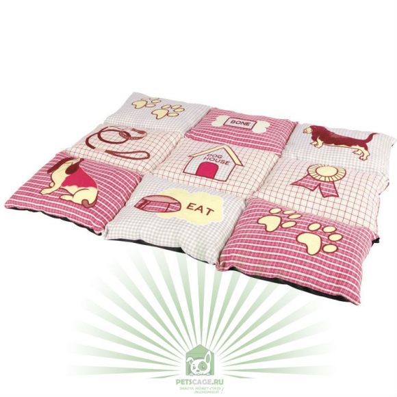 Подстилка Patchwork, 80 x 55 см, красный/бежевый, Trixie 37063
