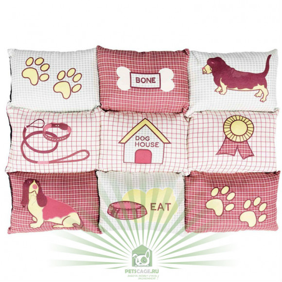 Подстилка Patchwork, 80 x 55 см, красный/бежевый, Trixie 37063