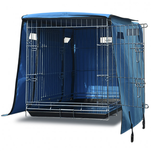 Чехол для клеток №6, petscage, синий, ткань ПВХ, 125х81х88 см