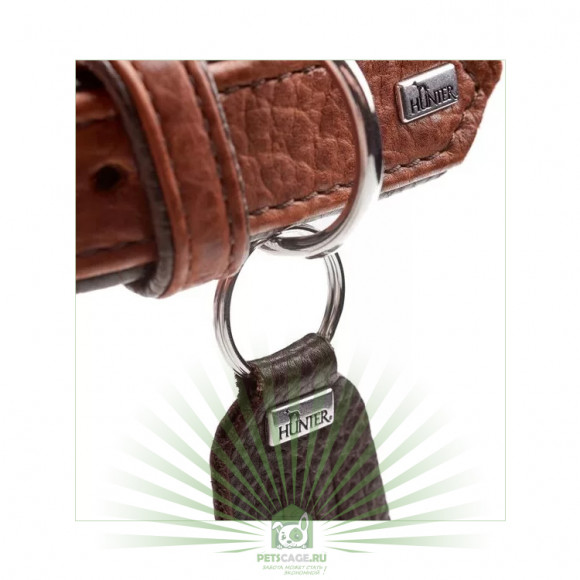 Кожаный ошейник Cody 50 S-M, коньячный-темно коричневый, Hunter 65253 Кожаный ошейник Cody 50 S-M, коньячный-темно коричневый, Hunter 65253