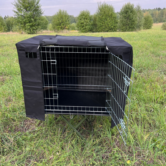 Чехол для клеток №6, petscage, черный, ткань ПВХ, 125х81х88 см