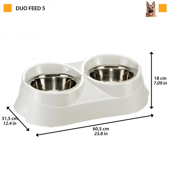 Подставка Duo Feed 05 с мисками Orion KC 56, 3.6 л, Ferplast 71705021 Подставка Duo Feed 05 с мисками Orion KC 56, 3.6 л, Ferplast 71705021