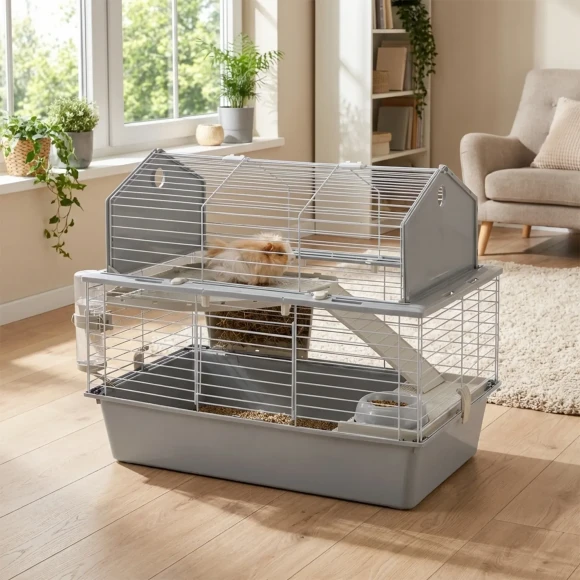 Клетка Barn 80 для кроликов, серая, Ferplast 57068021 Клетка Barn 80 для кроликов, серая, Ferplast 57068021