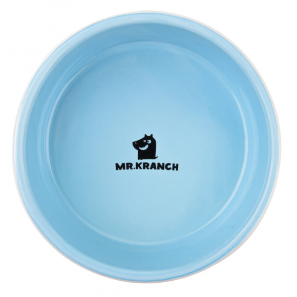 Миска для животных, фарфоровая, 450 мл, "Тропики", голубая Mr.Kranch MKR080023