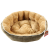 Лежанка для собак и кошек, меховая с бортом и съёмной подушкой, 48х42х17 см, коричневая Pet Choice