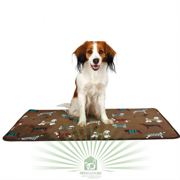 Подстилка Fun Dogs для собак, 70 × 50 см, коричневая, Trixie 37123 Подстилка Fun Dogs для собак, 70 × 50 см, коричневая, Trixie 37123