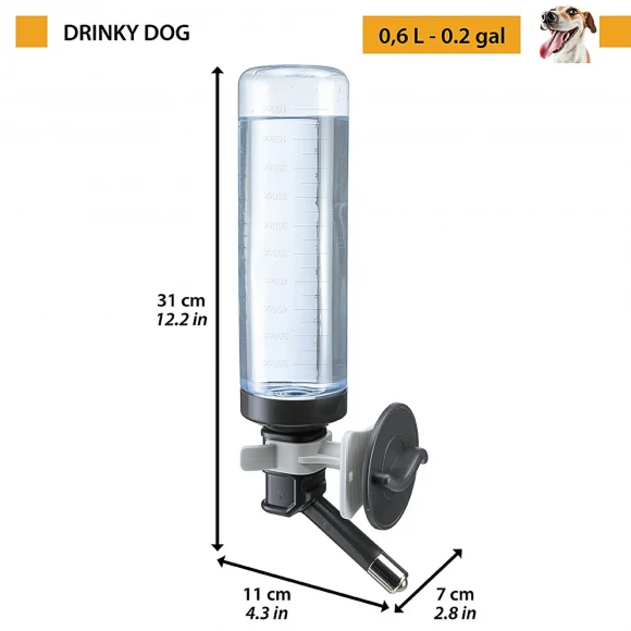 Универсальная поилка Drinky Dog для переносок, 0.6 л, Ferplast 71981099 Универсальная поилка Drinky Dog для переносок, 0.6 л, Ferplast 71981099