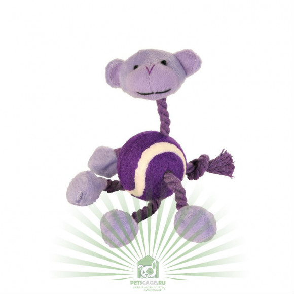 Верёвочная игрушка с теннисным мячом, 16 см в ассортименте, Trixie 3612