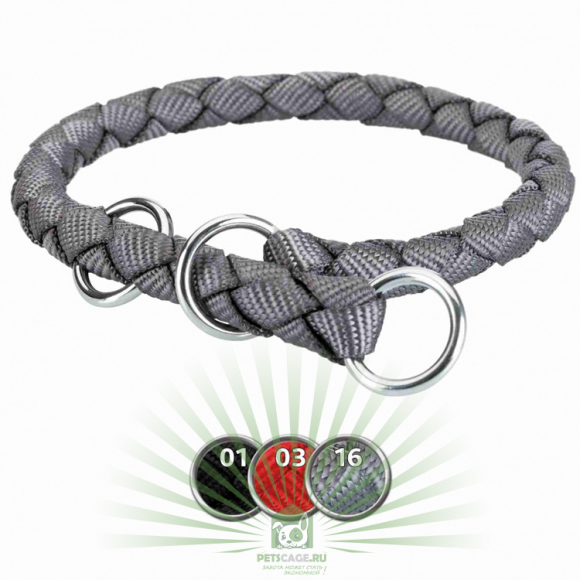 Ошейник-удавка Cavo, S–M: 35–41 cм/ø 12 мм, графит, Trixie 143716 Ошейник-удавка Cavo, S–M: 35–41 cм/ø 12 мм, графит, Trixie 143716