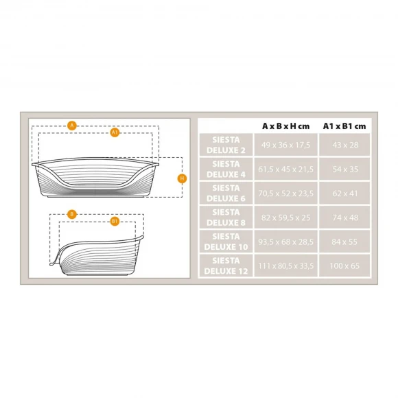 Лежак для собак Siesta Deluxe 10, пластиковый, светло-сиреневый, Ferplast 70210923